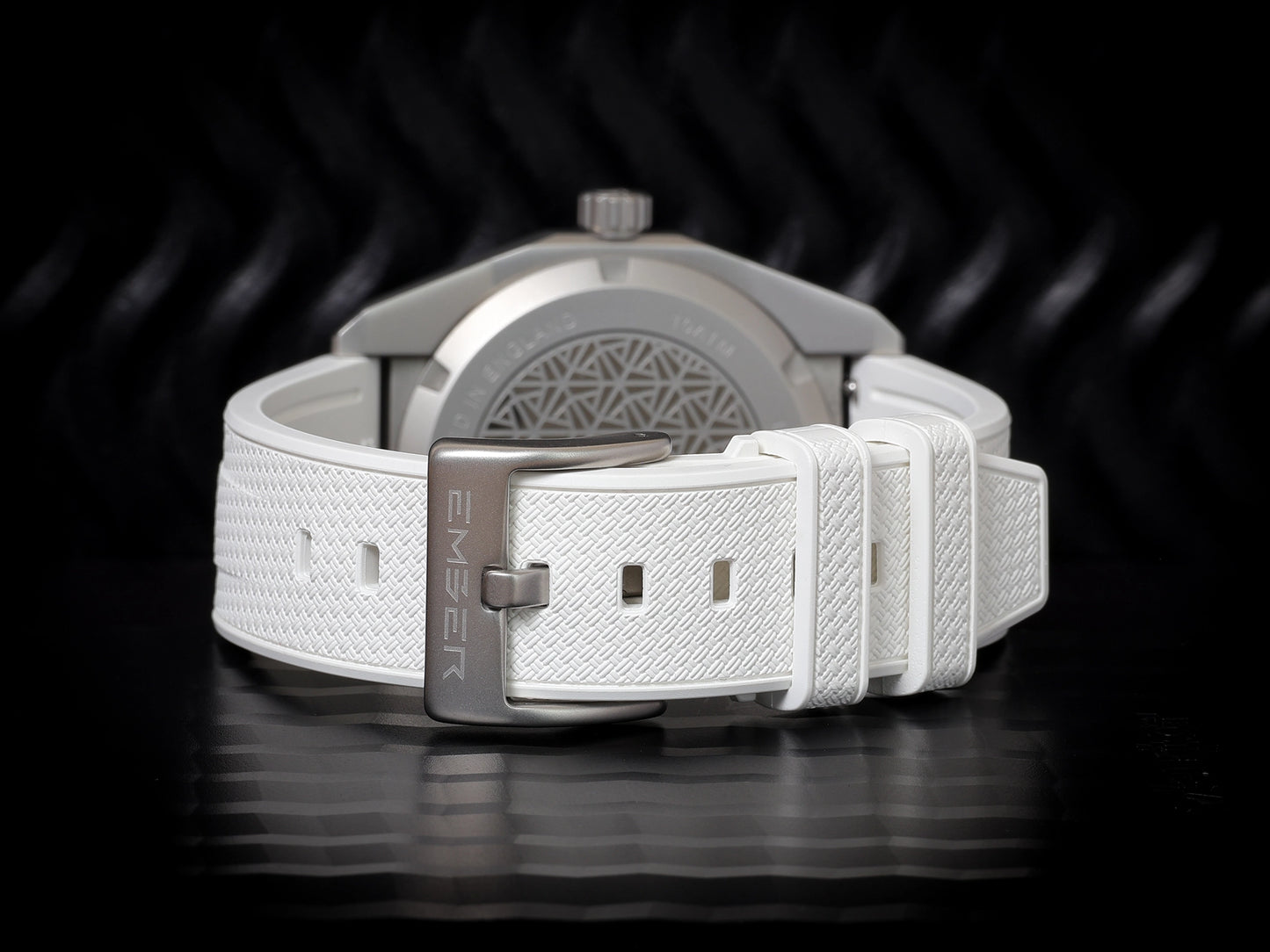 White textured FKM rubber strap