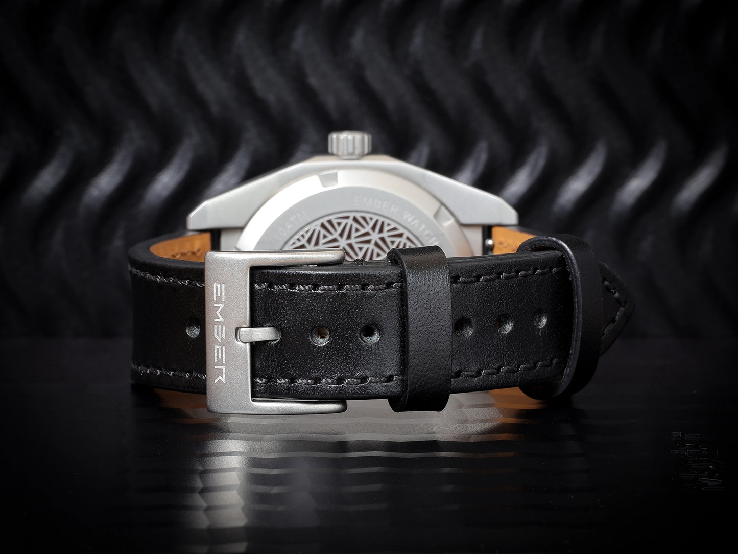 Black leather strap