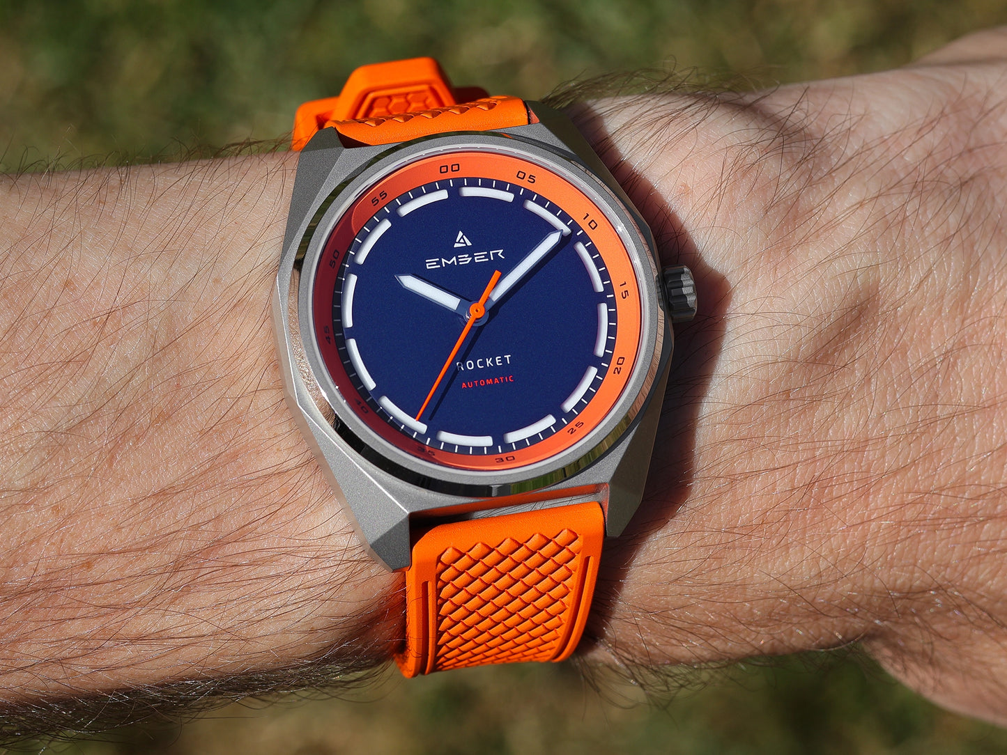 Orange FKM rubber strap