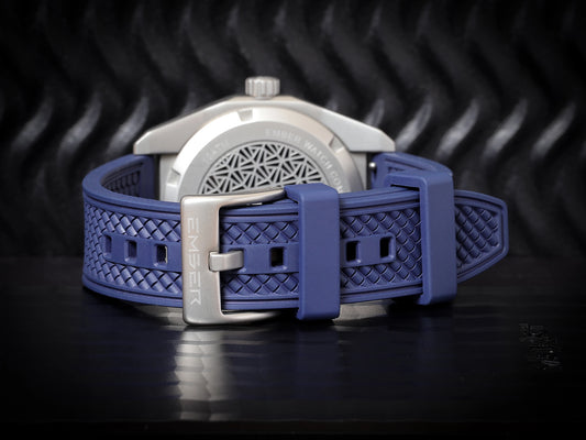 Blue FKM rubber strap