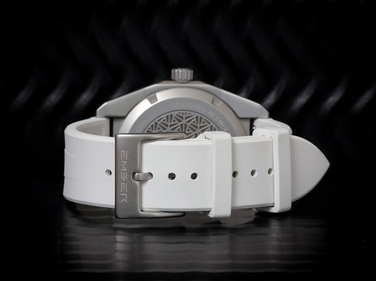 White FKM rubber strap