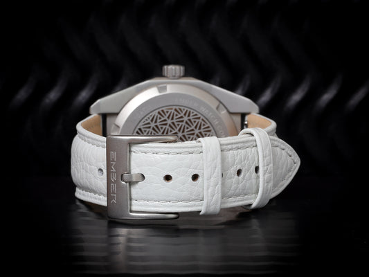 White leather strap