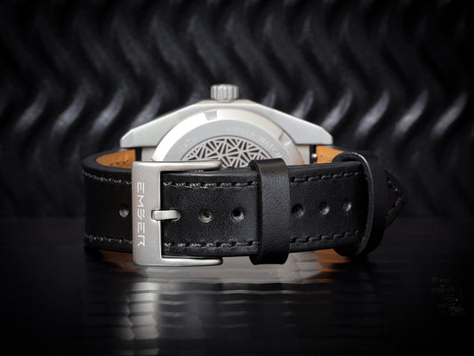 Black leather strap