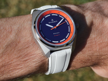 White textured FKM rubber strap
